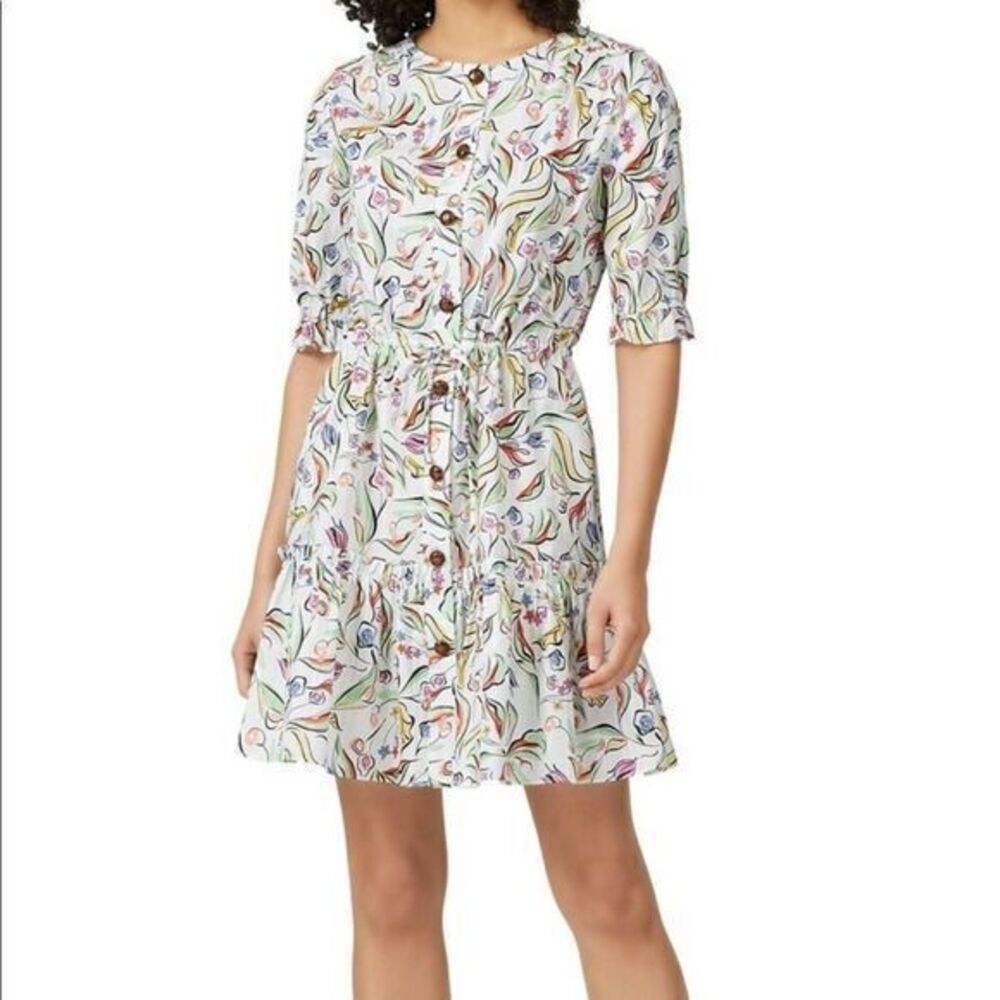 SALONIย Billie Floral Shirt Fit &โflare Dress US 2
